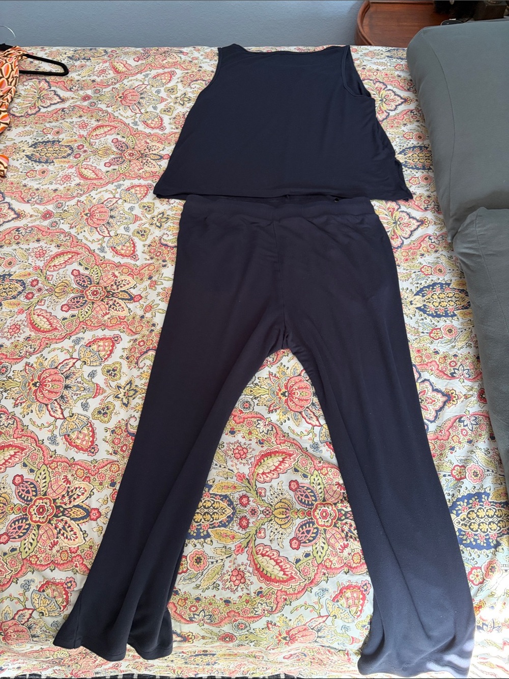 CAbi Navy Blue Wide-Leg Sleeveless Jumpsuit with Drawstring Waist - Picture 4 of 6